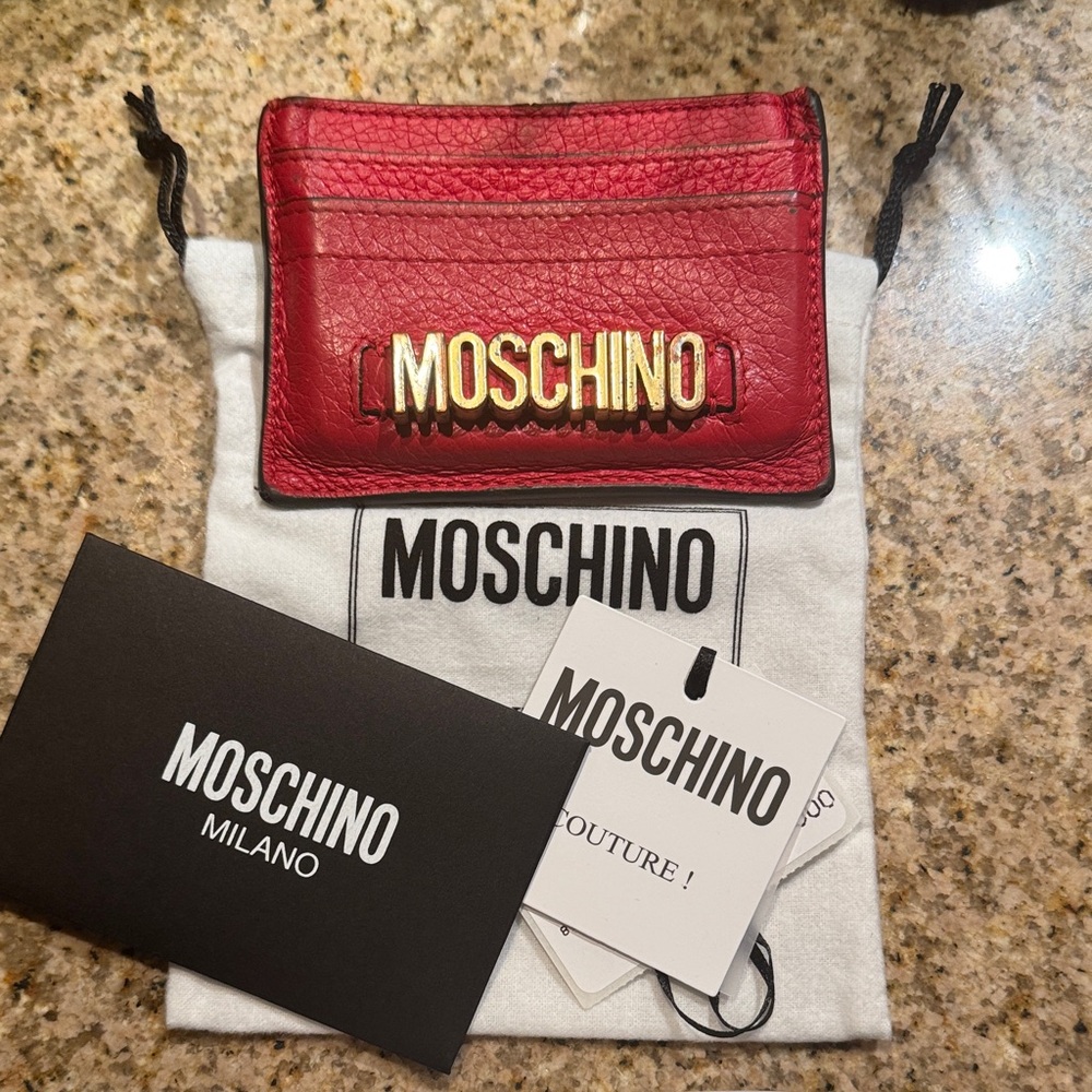 Moschino Red Key & Card Holder
